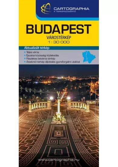 Budapest extra várostérkép 1:30 000 (új kiadás, 2022)