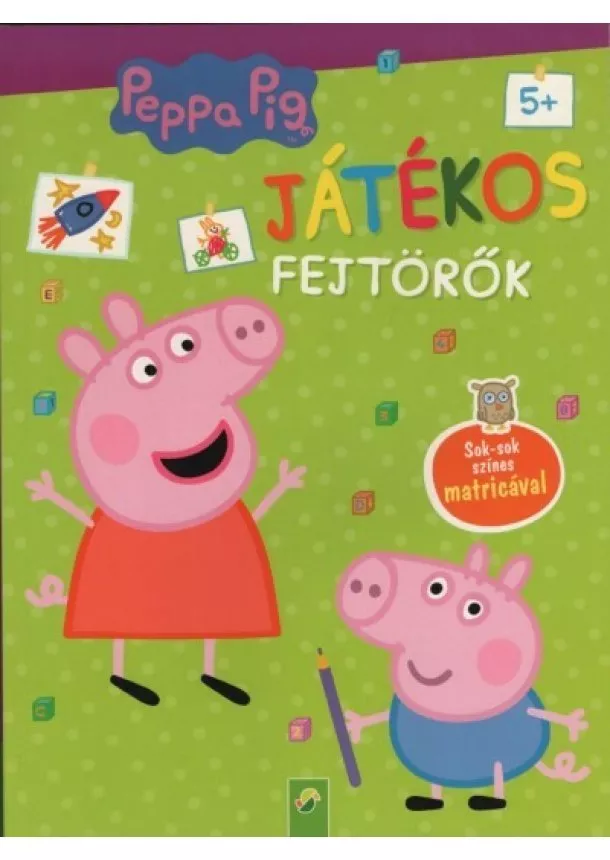 Foglalkoztató - Peppa Malac: Játékos fejtörők - Sok-sok színes matricával