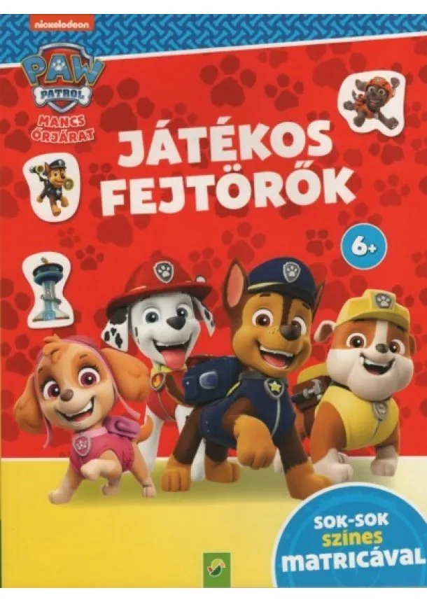 Foglalkoztató - Mancs Őrjárat: Játékos fejtörők - Sok-sok színes matricával