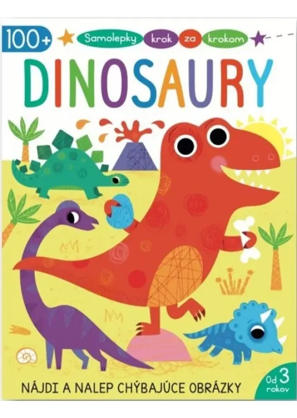 kol. - Dinosaury - Samolepky krok za krokom