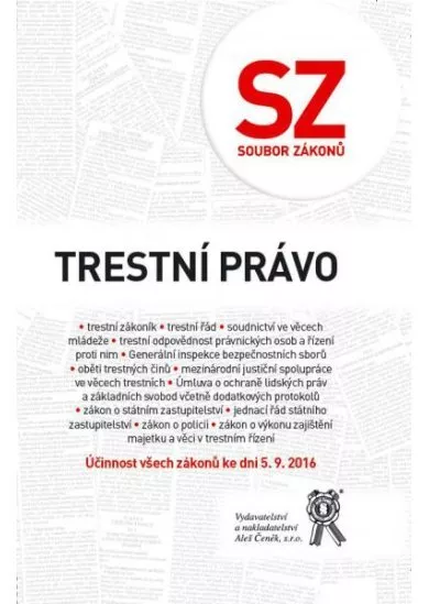 Soubor zákonů. Trestní právo