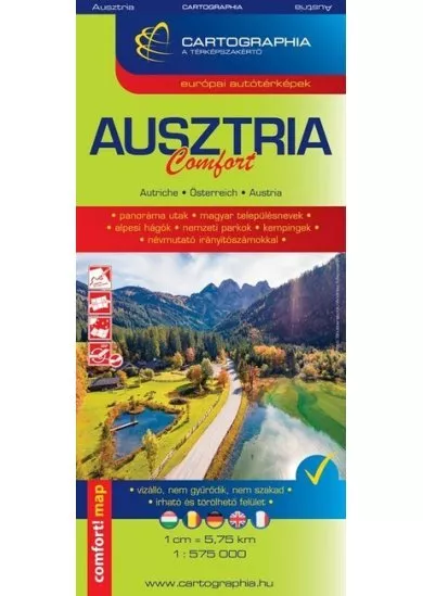 Ausztria - Comfort autótérkép (új kiadás, 2021)