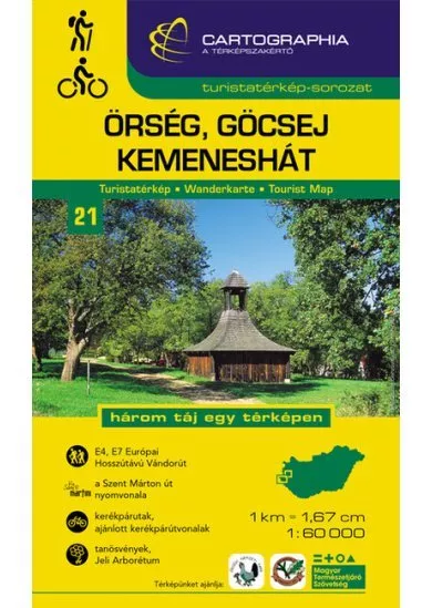 Őrség, Göcsej, Kemeneshát - Turistatérkép-sorozat 21. (új kiadás, 2022)