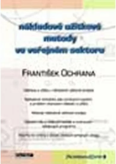 Nákladově užitkové metody ve veřejném sektoru