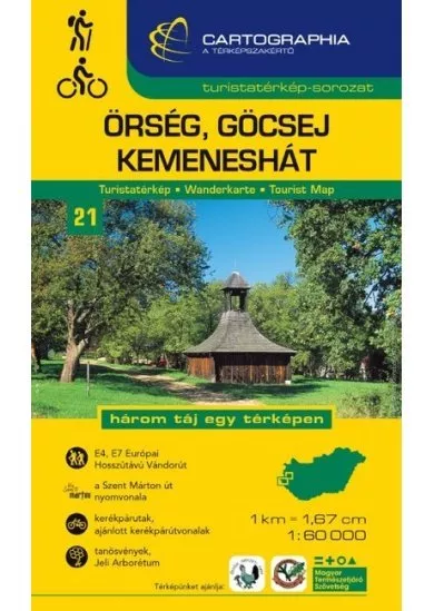 Őrség, Göcsej, Kemeneshát - Turistatérkép-sorozat 21.