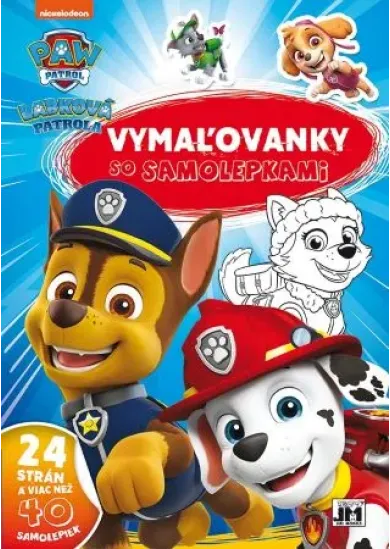 Vymaľovanky so samolepkami - Labková patrola (A4)