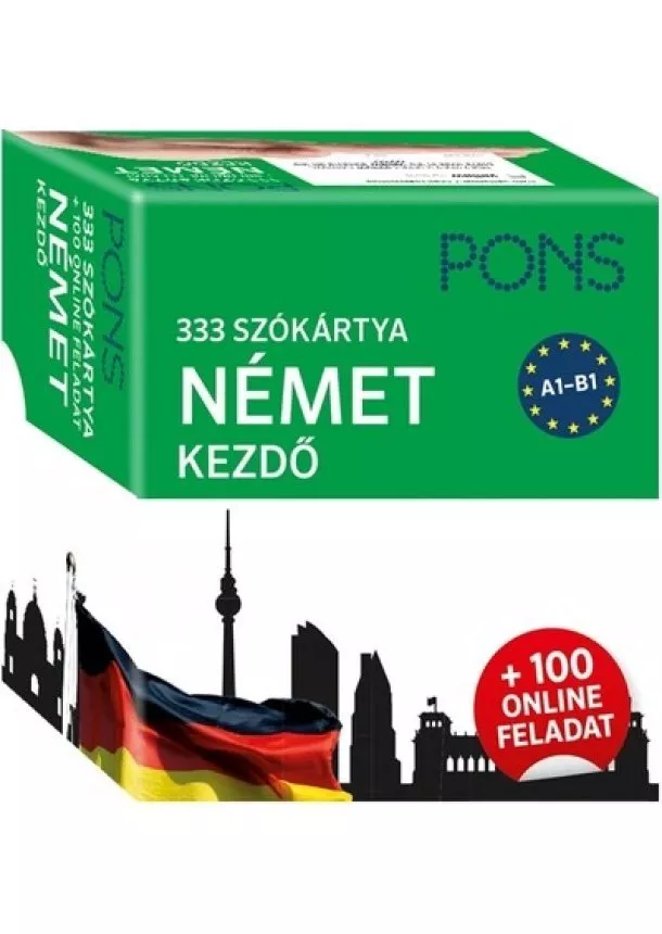 Szókártya - PONS 333 szókártya Német kezdő + 100 online feladat - Kezdő és újrakezdő nyelvtanulóknak