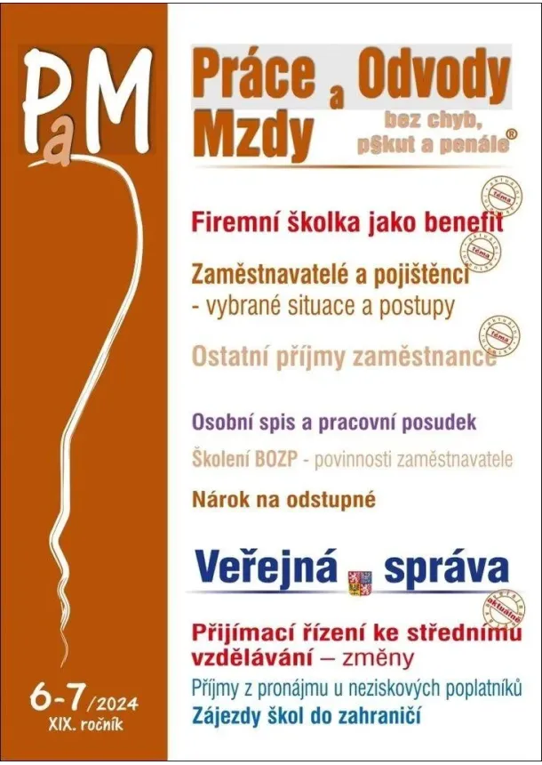 PaM 6-7/2024 Firemní školky jako benefit v r. 2024