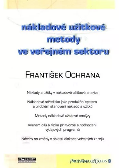 Nákladově užitkové metody ve veřejném sektoru