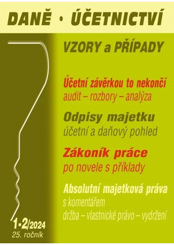 DÚVaP 1-2/2024 Účetní a daňové odpisy majetku