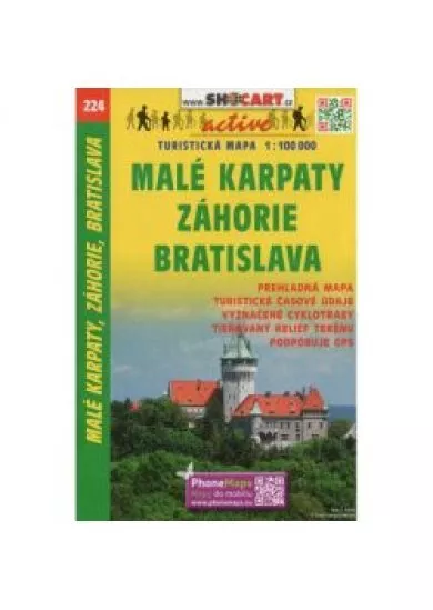 Malé Karpaty, Záhorie, Bratislava turistická mapa 1:100 000 tmč 224