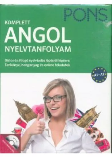 PONS Komplett angol nyelvtanfolyam - Tankönyv, hanganyag és online feladatok