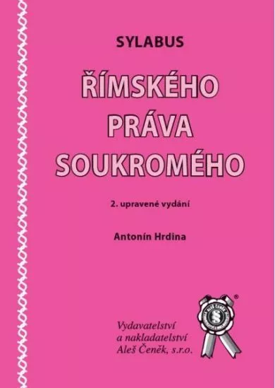 Sylabus římského práva soukromého, 2. vydání