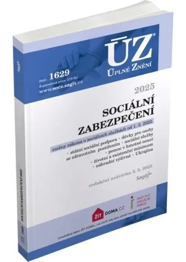 ÚZ 1629 Sociální zabezpečení 2025
