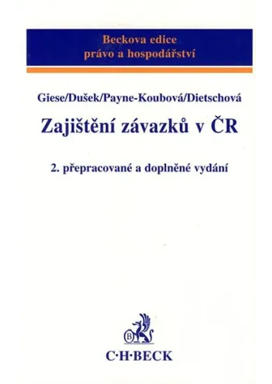 Zajištění závazků v ČR - 2.vydání