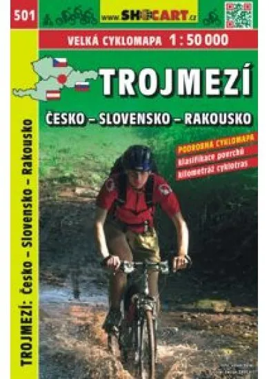 Trojmezí CZ-SK-A cyklomapa 1:50 000 - Turistická mapa SHOCart 501