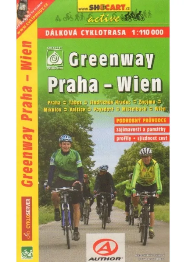 Greenway Praha - Wien 1:110 000 - Cykloprůvodce