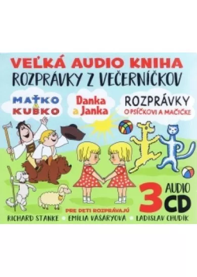 3CD-Večerníčky-Danka a Janka, Maťko a Kubko, Psíček a Mačička.