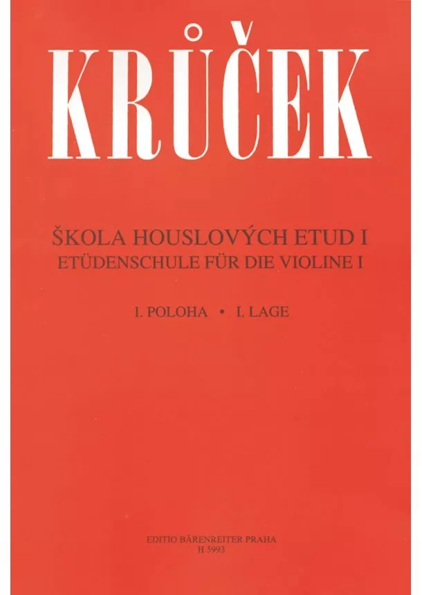 Václav Krůček - Škola houslových etud I - I. poloha