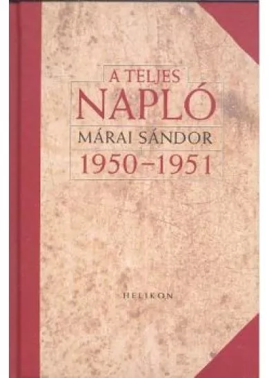 A TELJES NAPLÓ /1950-1951 (DÍSZKÖTÉS)