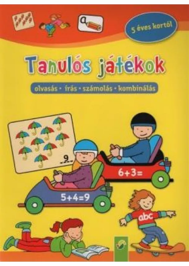 Foglalkoztató - Tanulós játékok - Olvasás, írás, számolás, kombinálás 5 éves kortól