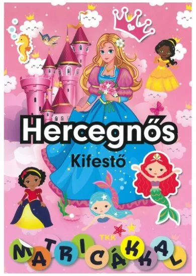 Hercegnős kifestő - Matricákkal