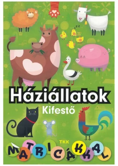 Háziállatok kifestő - Matricákkal