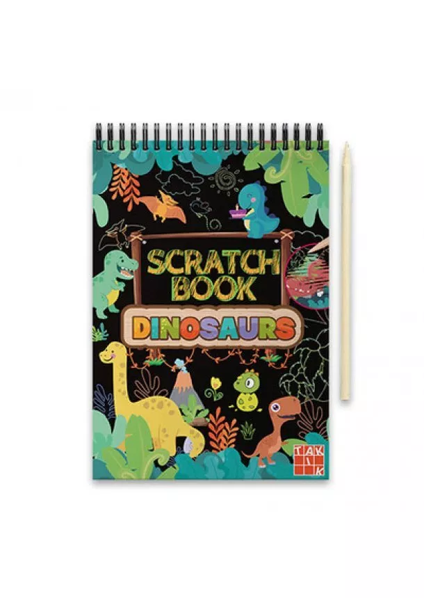 Foglalkoztató - Scratch book - Dinosaurus