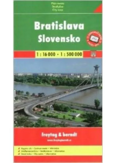 Bratislava + Slovensko plán 1:16 000/ 1:500 000 FB