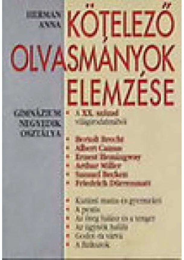 HERMAN ANNA - KÖTELEZŐ OLVASMÁNYOK ELEMZÉSE 8.