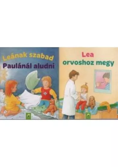 Minikönyvek: Leának szabad Paulánál aludni - Lea orvoshoz megy (2 minikönyv 1 csomagban)