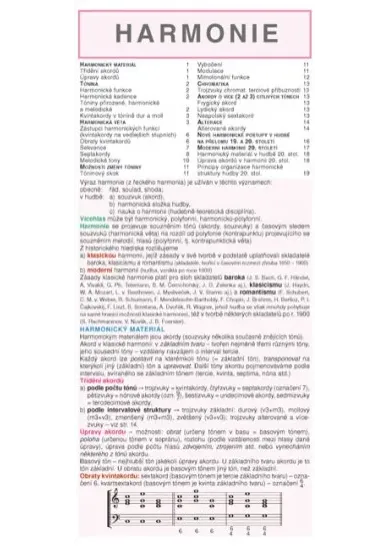 Harmonie - nauka o hudební harmonii