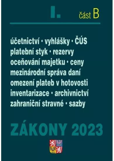 Zákony I B/2023 Účetní zákony a ČÚS
