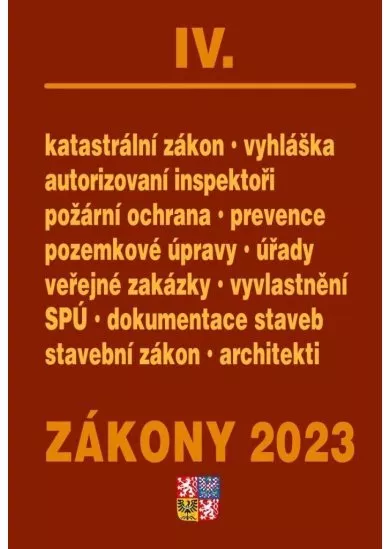 Zákony IV/2023 Stavebnictví, půda