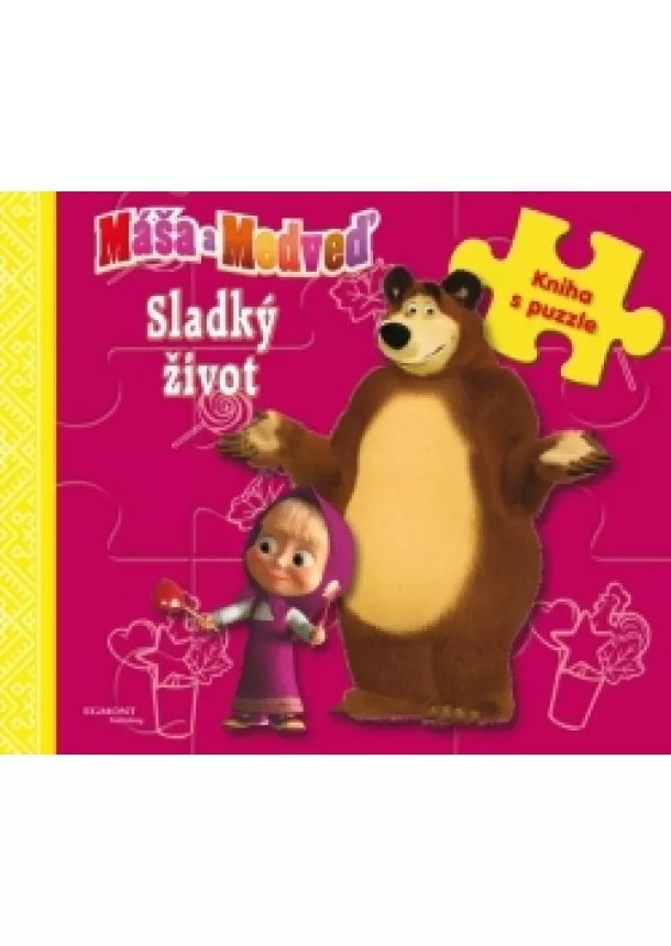 autor neuvedený - Máša a medveď-Sladký život-kniha s puzzle