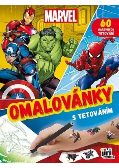 Vymaľovanky s tetovačkami - Marvel - 60 farebných tetovačiek