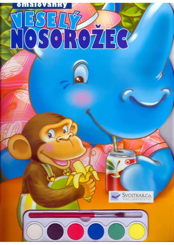 autor neuvedený - Veselý nosorožec - Zábavné omalovánky s vodovými barvami