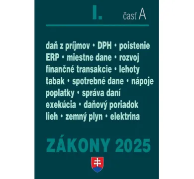 Zákony I. A / 2025 - Daňové zákony