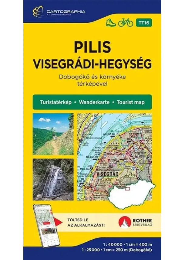 Térkép - Pilis és Visegrádi-hegység turistatérkép - Dobogkő és környéke térképével - Turistatérkép-sorozat 16.