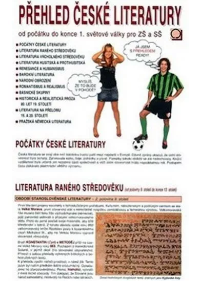 Přehled české literatury - Od počátku do konce 1. světové války pro ZŠ a SŠ