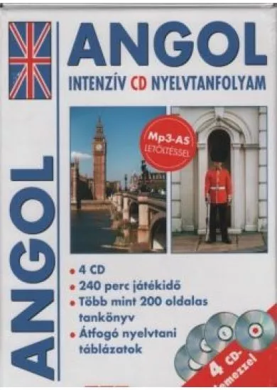 Angol intenzív CD nyelvtanfolyam - 4 CD-lemezzel