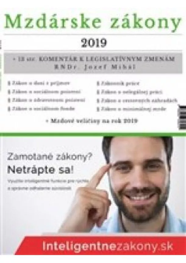 Jozef Mihál - Mzdárske zákony 2019