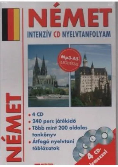 Német intenzív CD nyelvtanfolyam - 4 CD-lemezzel