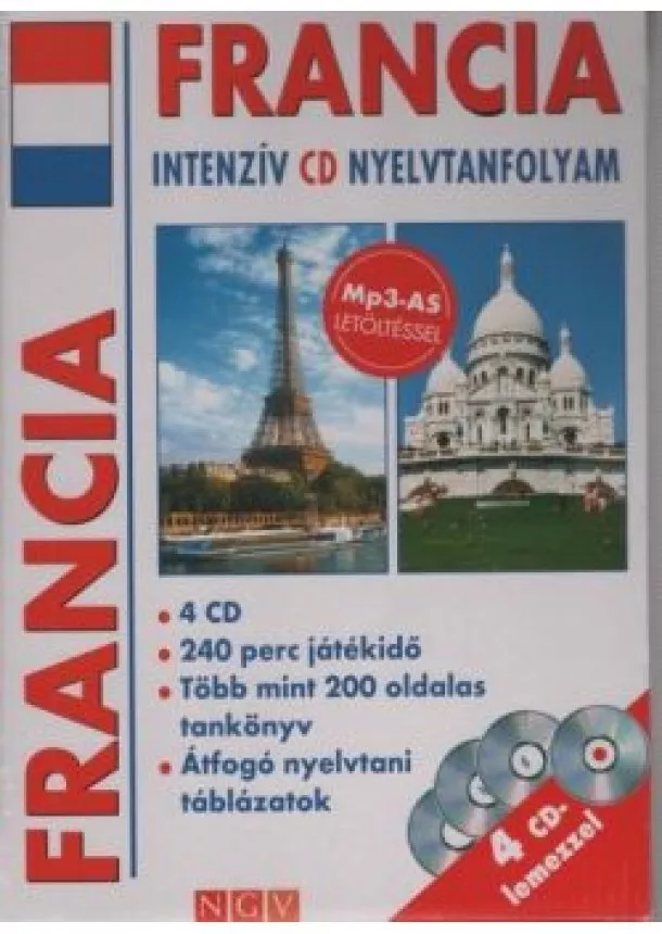Nyelvkönyv - Francia intenzív CD nyelvtanfolyam - 4 CD-lemezzel
