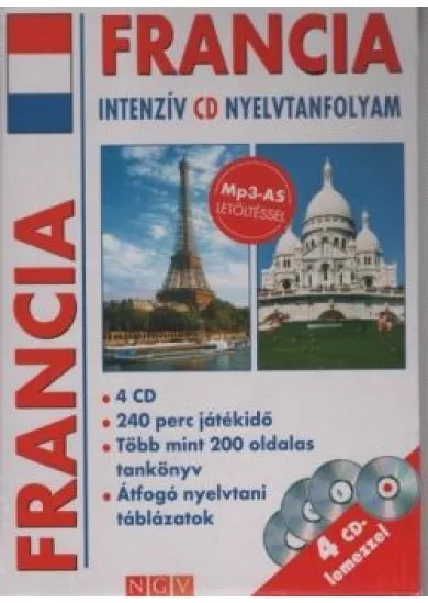Francia intenzív CD nyelvtanfolyam - 4 CD-lemezzel