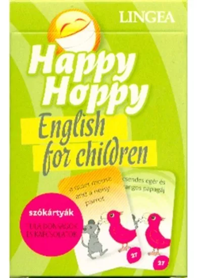 Happy Hoppy szókártyák - Tulajdonságok és kapcsolatok /English for Children