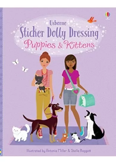 Sticker Dolly Dressing Puppies and Kittens