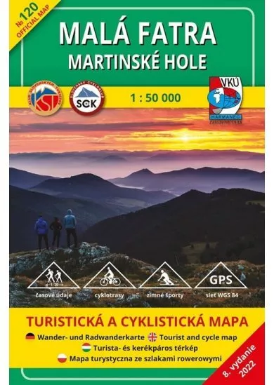 Malá Fatra - Martinské hole 1: 50 000 - Turistická a cyklistická mapa
