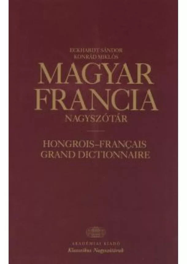 Konrád Miklós - Magyar-francia nagyszótár /+net