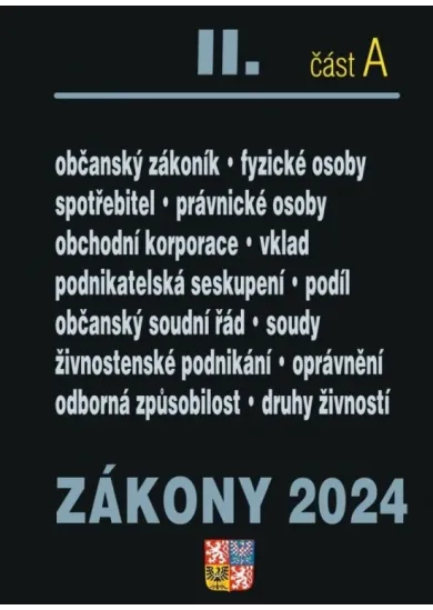 Zákony II A/2024 Občanský zákoník